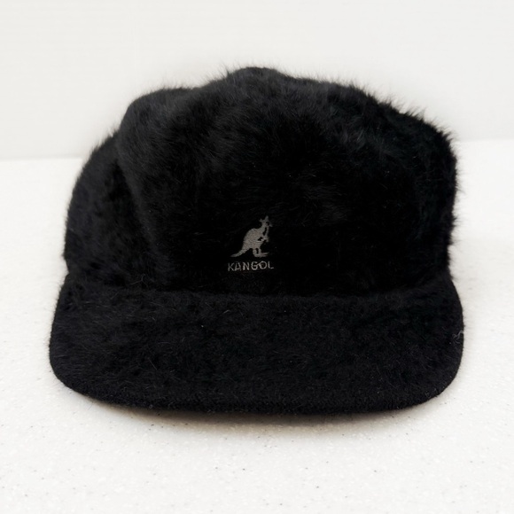 Kangol Furgora Angora Unisex Seamless Furry Fur Knit Spacecap, Black size M - Picture 1 of 5
